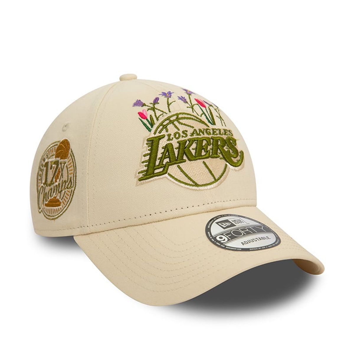 NEW ERA - Gorra 9Forty NBA Los Angeles Lakers Flower Icon Light Beige