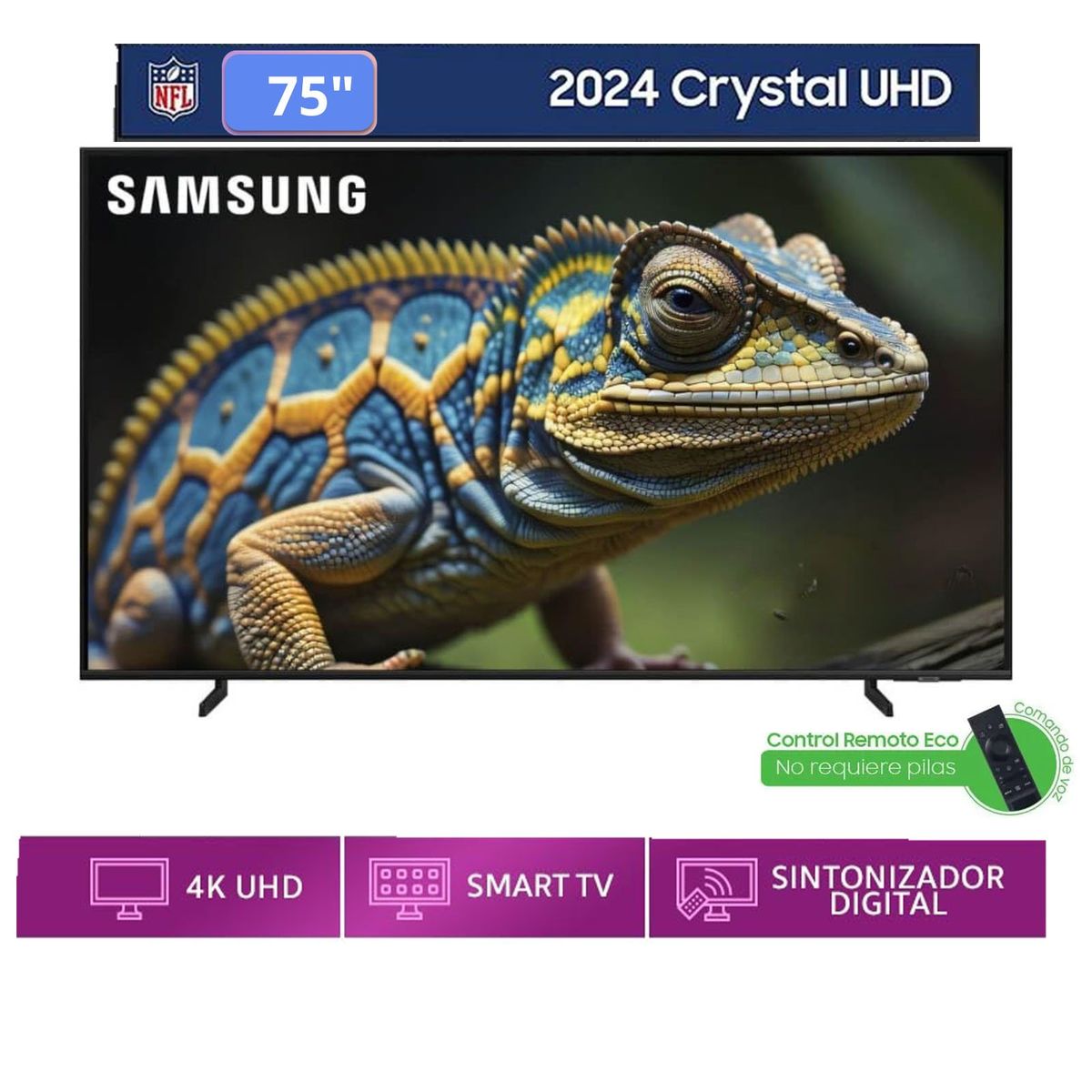 SAMSUNG - Televisor Samsung 75 pulg. Crystal UHD 4K Tizen Os Smart Tv 75DU8000