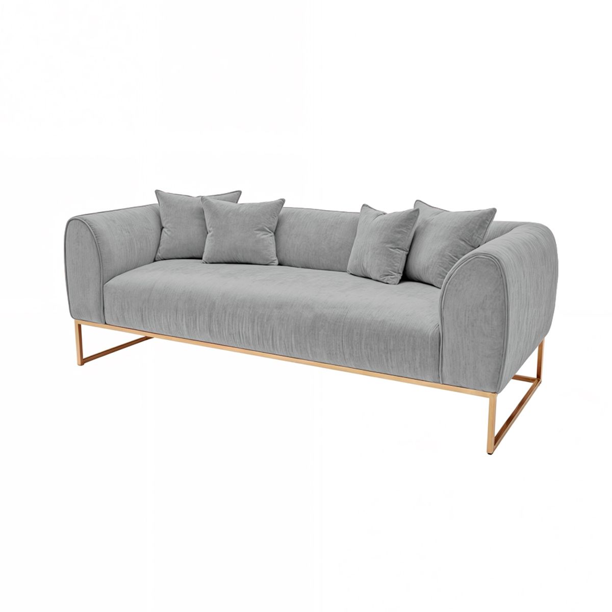 BARAKA HOME - Sofá Luxury Nikole 3 Cuerpos - Gris claro