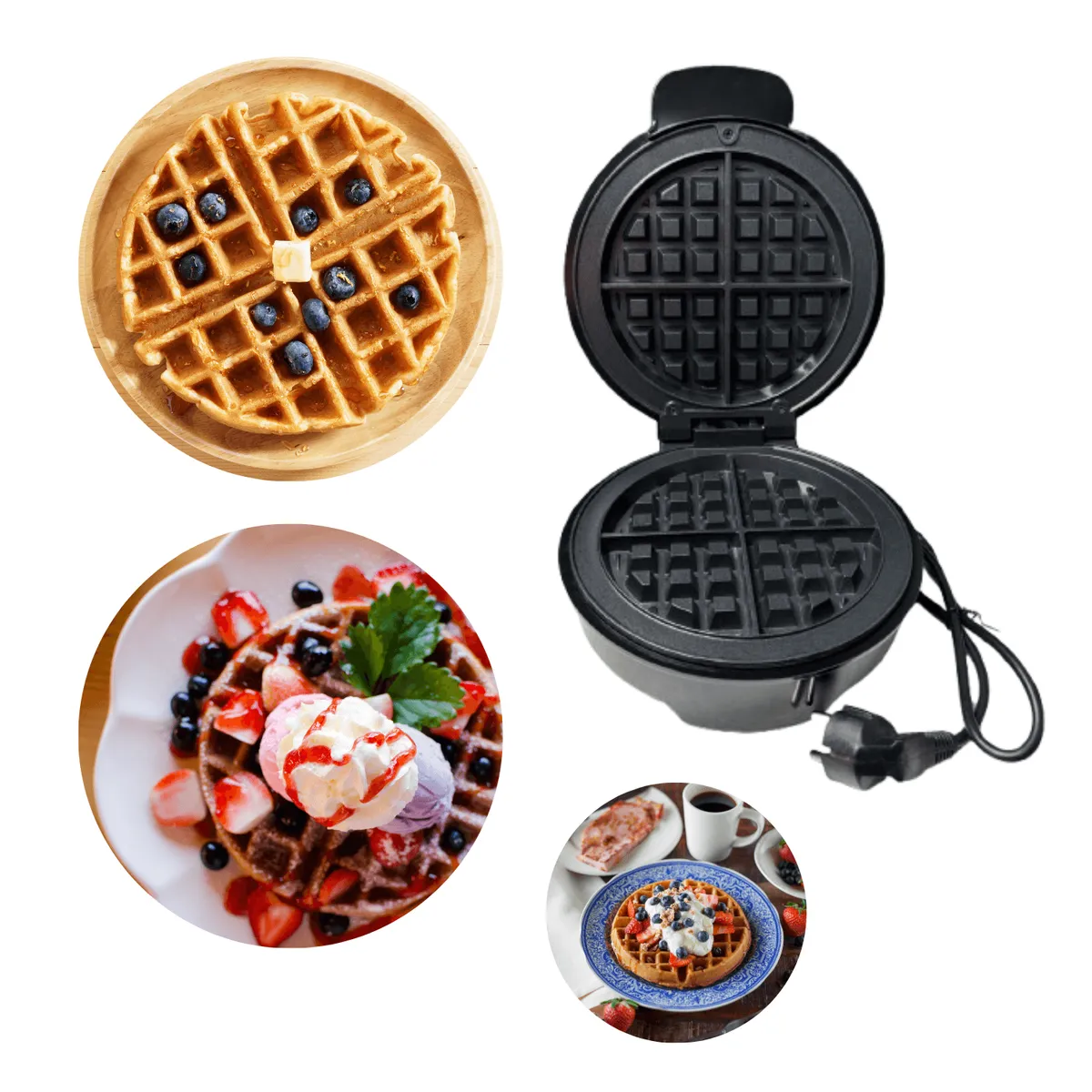 RAFF - Máquina para Waffles  Disfruta de Waffles Perfectos en Casa