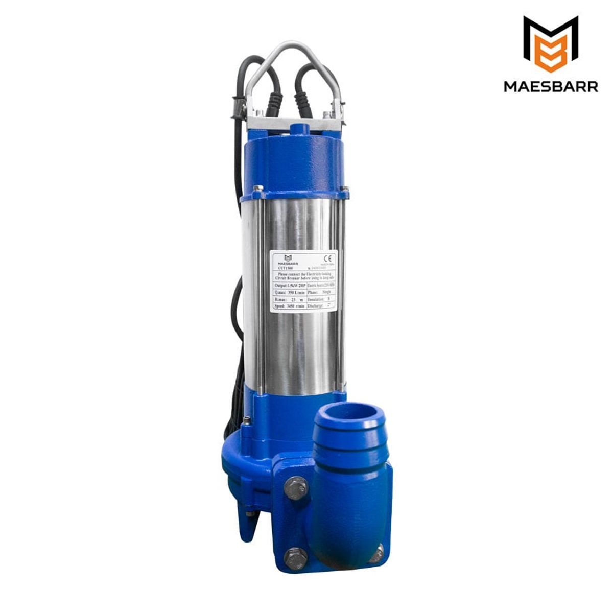 MAESBARR - BOMBA PARA AGUA RESIDUAL DE 2HP 2 PULGADAS