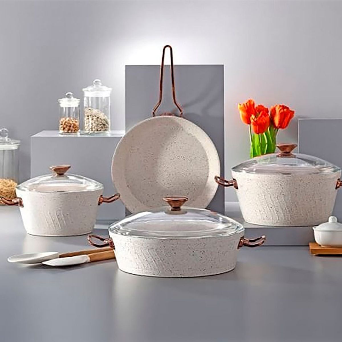 BONERA - Juego de Ollas 7 Piezas Milena Granito