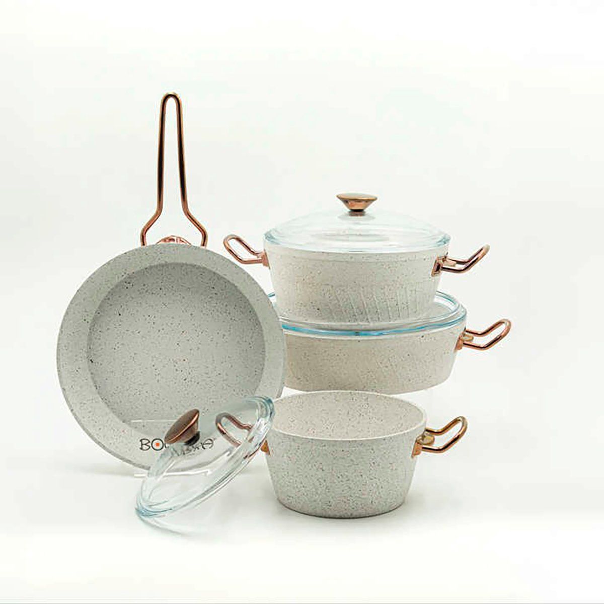 BONERA - Juego de Ollas 7 Piezas Milena Granito