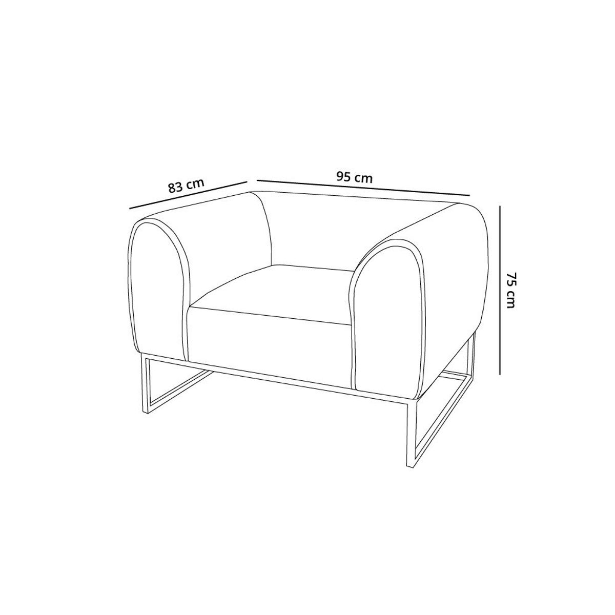 BARAKA HOME - Sofá Luxury Nikole 1 Cuerpo - Beige claro