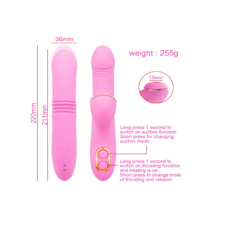 GENERICO - Consolador Recargable con Movimiento Realista y Succión