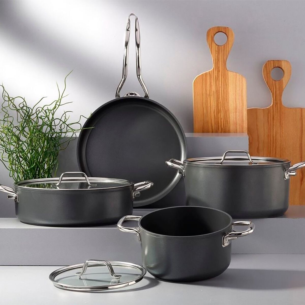 BONERA - Juego de Ollas 7 piezas Atlas Con Tapa