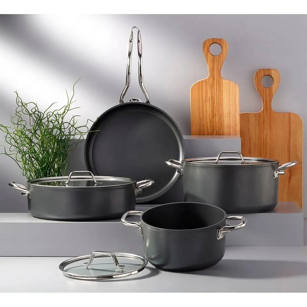 BONERA - Juego de Ollas 7 piezas Atlas Con Tapa