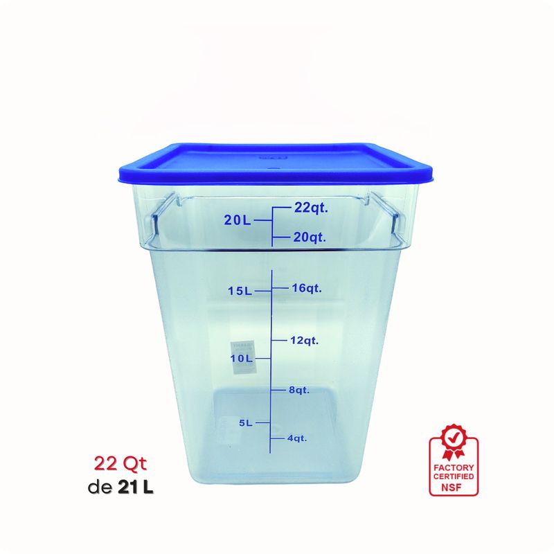 TIGERBEE - Contenedor Transparente con tapa de 22Qt