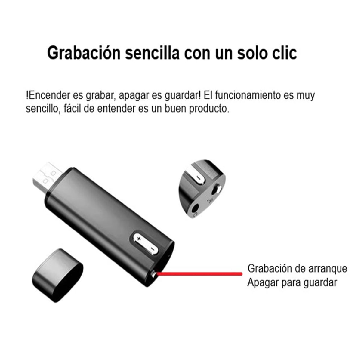 MN ELECTRONICS - Grabador De Voz Q16 16GB Tipo USB