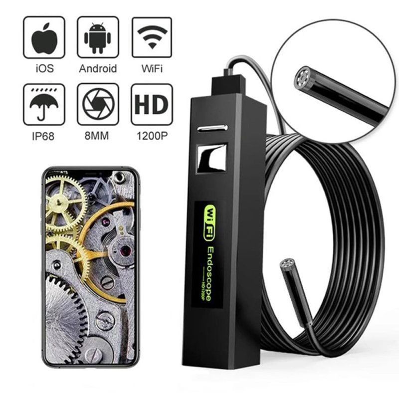MN ELECTRONICS - Cámara Flexible Tipo Endoscopio F150 HD Wifi Acuática 5M IP67