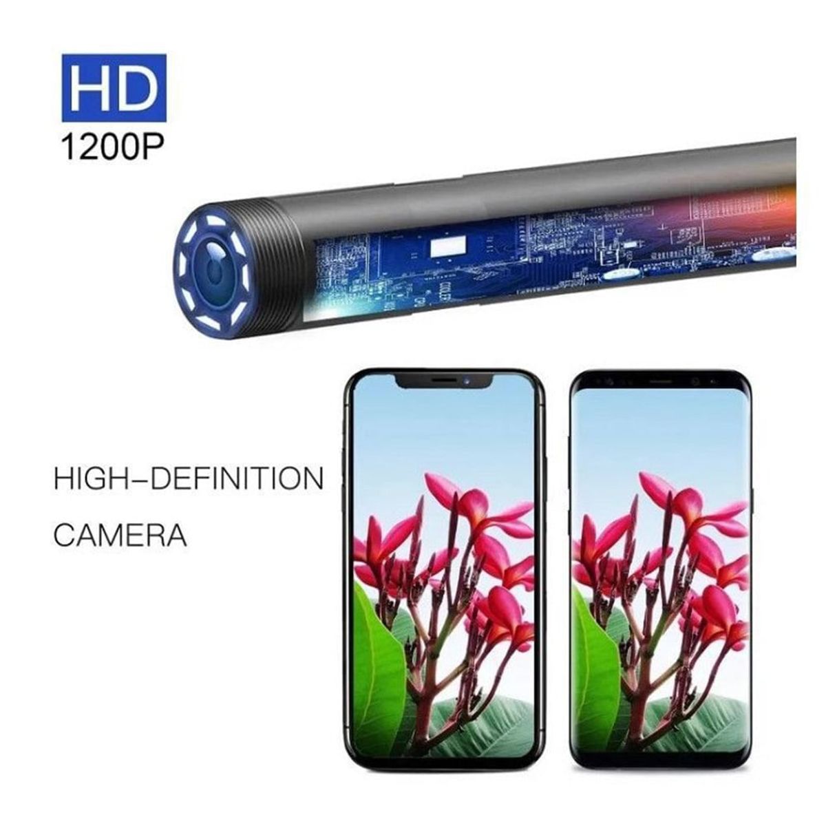 MN ELECTRONICS - Cámara Flexible Tipo Endoscopio F150 HD Wifi Acuática 5M IP67