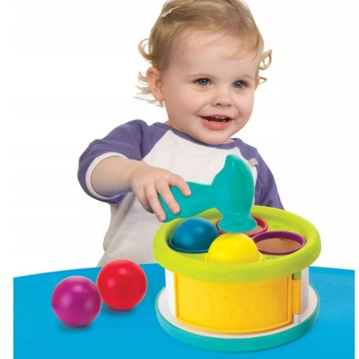 GENERICO - Juguete Para Bebes 2 En 1 Tambor Y Encaje Con Martillo