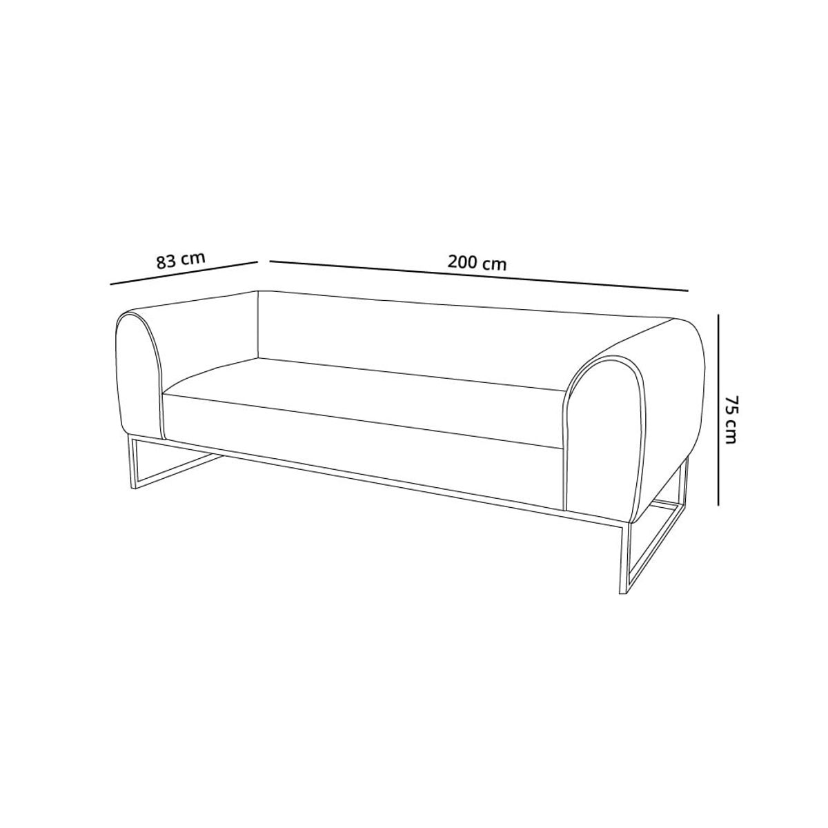 BARAKA HOME - Juego de sala 3 2 1 Luxury Nikole - Beige claro