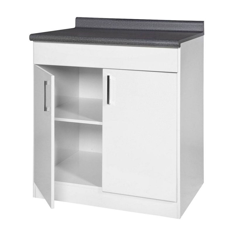 AMUEBLE - Mueble Base 80cm BASE FORMICA  LEON  BLCO Melamina TiendasAmueble