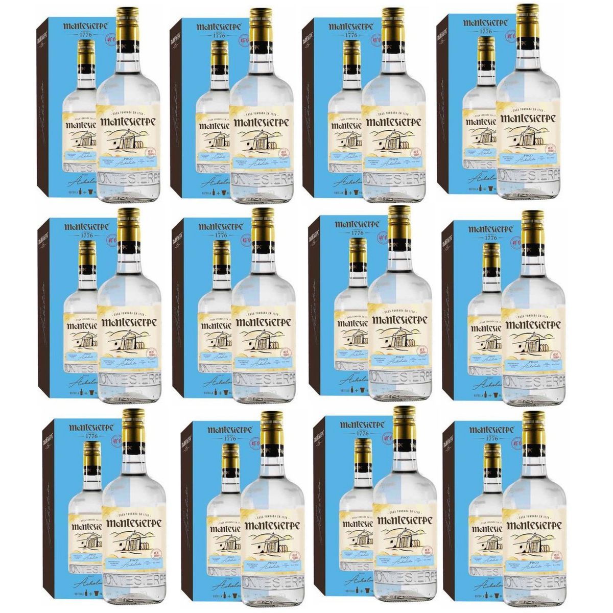 MONTESIERPE - PISCO ACHOLADO 700 ML - 12 UND
