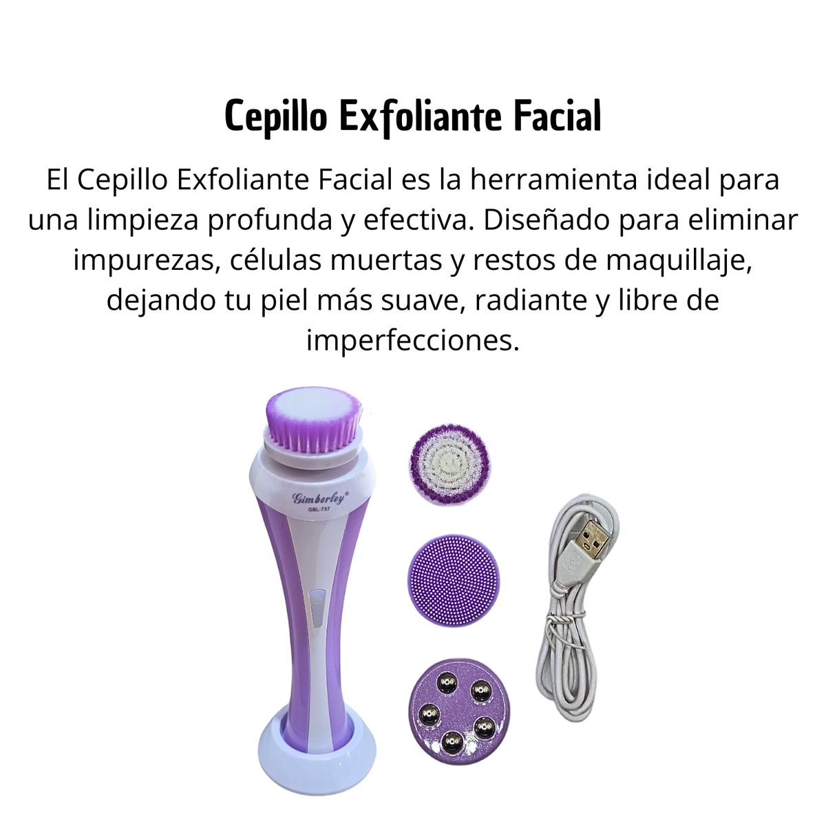 ROHS - Cepillo Eléctrico Exfoliante  Limpieza Profunda y Suave