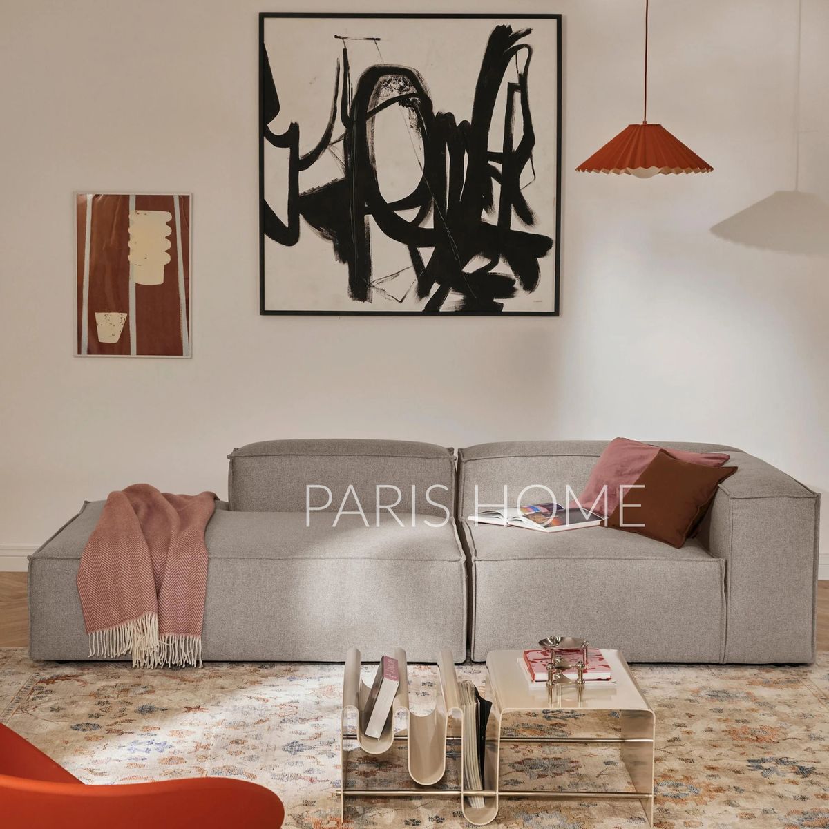 GENERICO - Sofá Diván Derecho Modular Monarch Tejido - Taupe