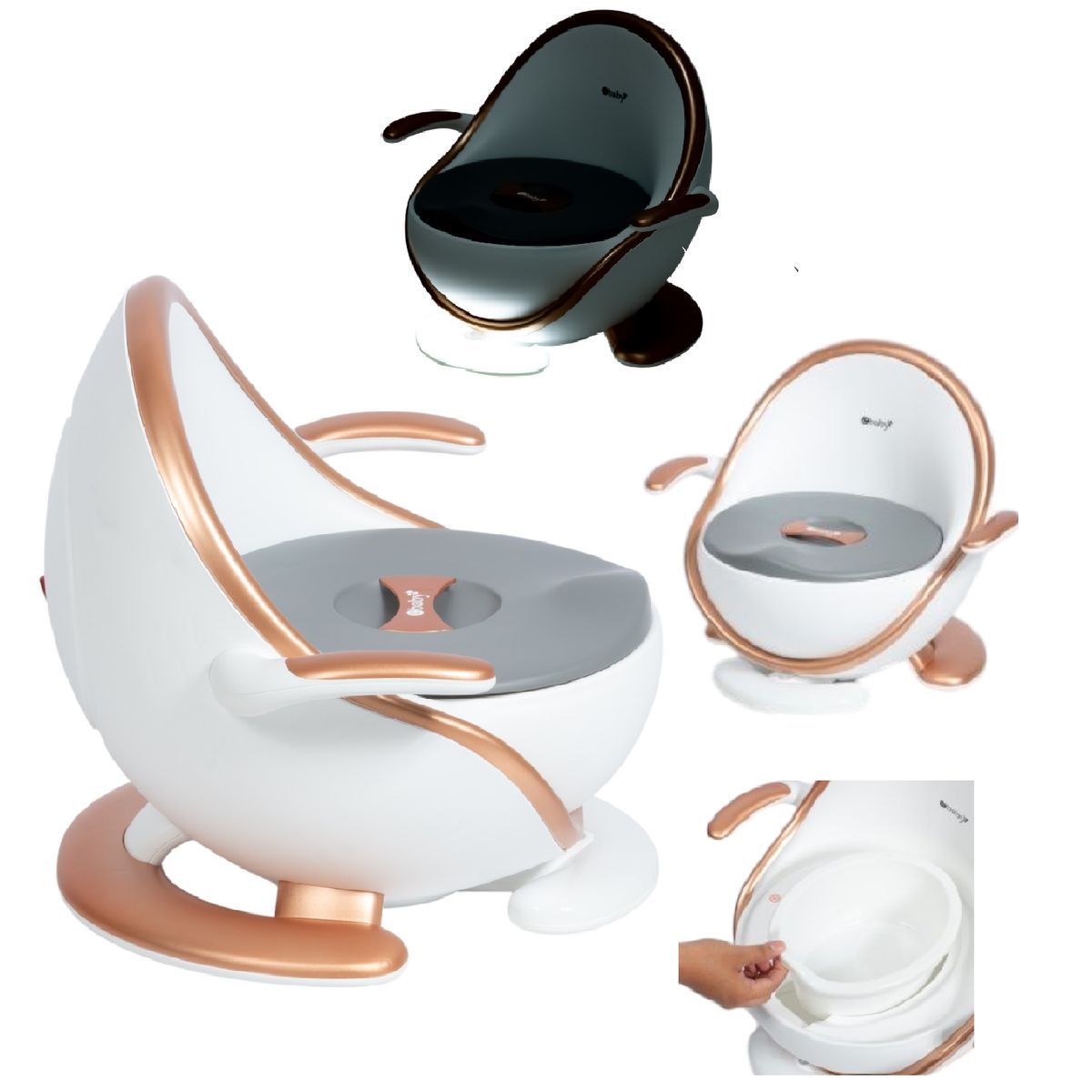 EBABY - Bacin Entrenador Comfy con luces y accesorio removible-Rojo