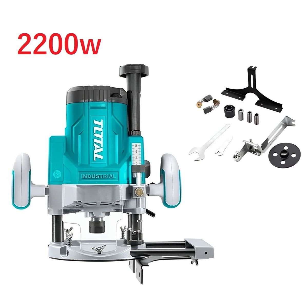 TOTAL TOOLS - Ruteadora Eléctrica 2200 W. Total-TR111226