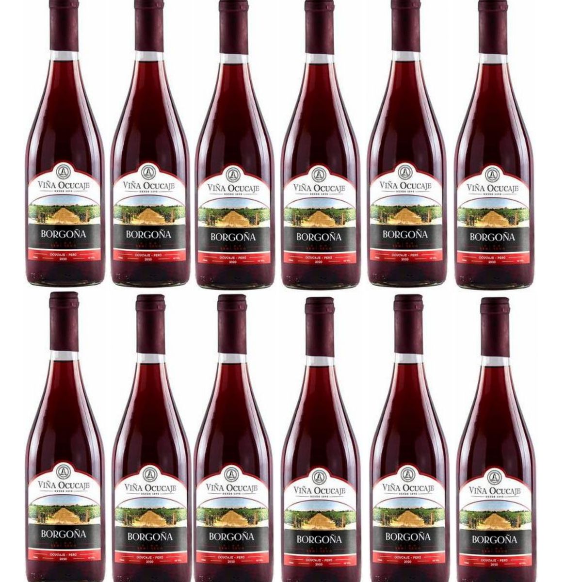 OCUCAJE - Vino Tinto OCUCAJE Borgoña Semi Seco 750ml - 12 UND