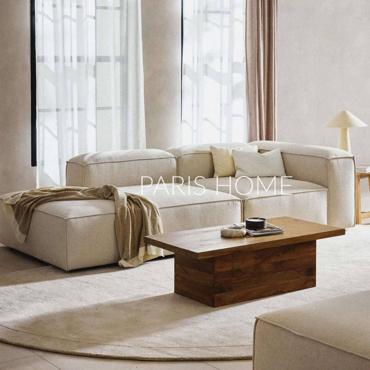 GENERICO - Sofá Diván Derecho Modular Monarch Lino - Beige