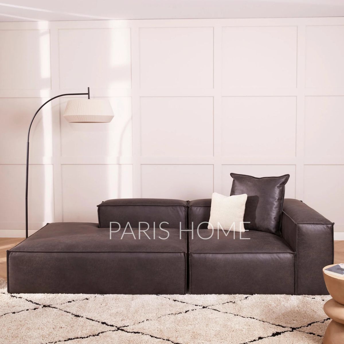 GENERICO - Sofá Diván Derecho Modular Monarch Ultracuero - Taupe