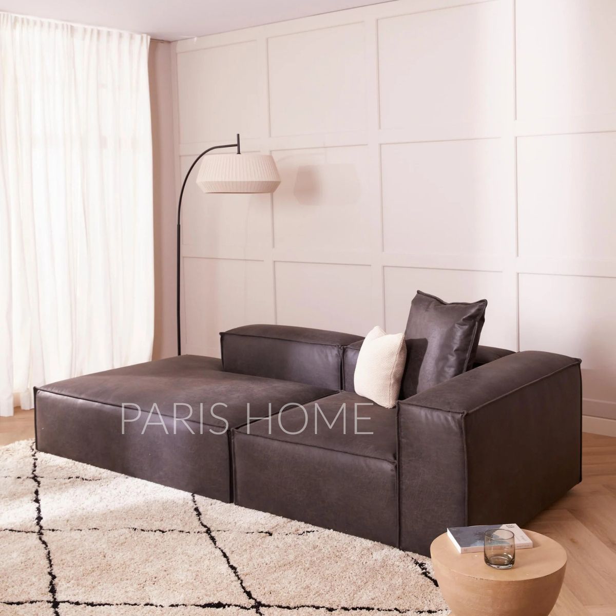 GENERICO - Sofá Diván Derecho Modular Monarch Ultracuero - Taupe