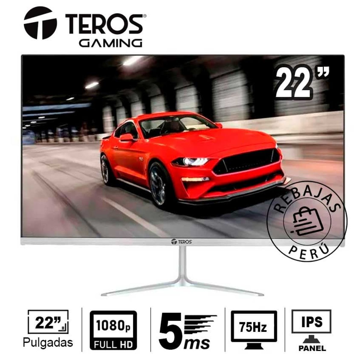 TEROS - Monitor Teros TE-2150N 22 IPS Full HD 75Hz HDMI VGA 5ms