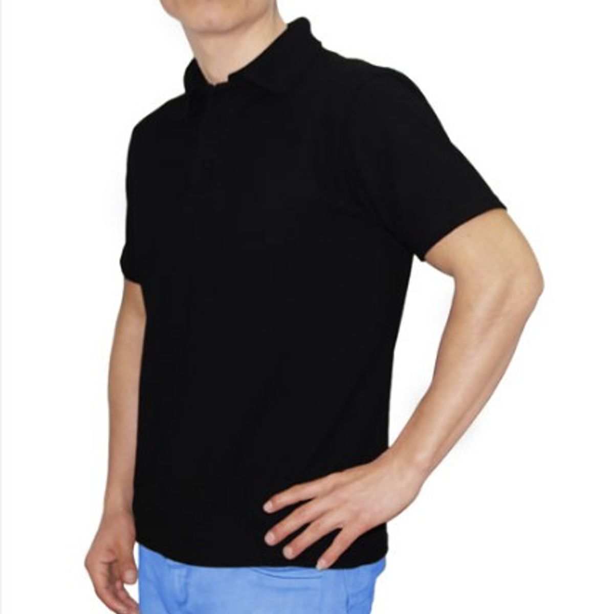 GENERICO - POLO CAMISERO MANGA CORTA NEGRO