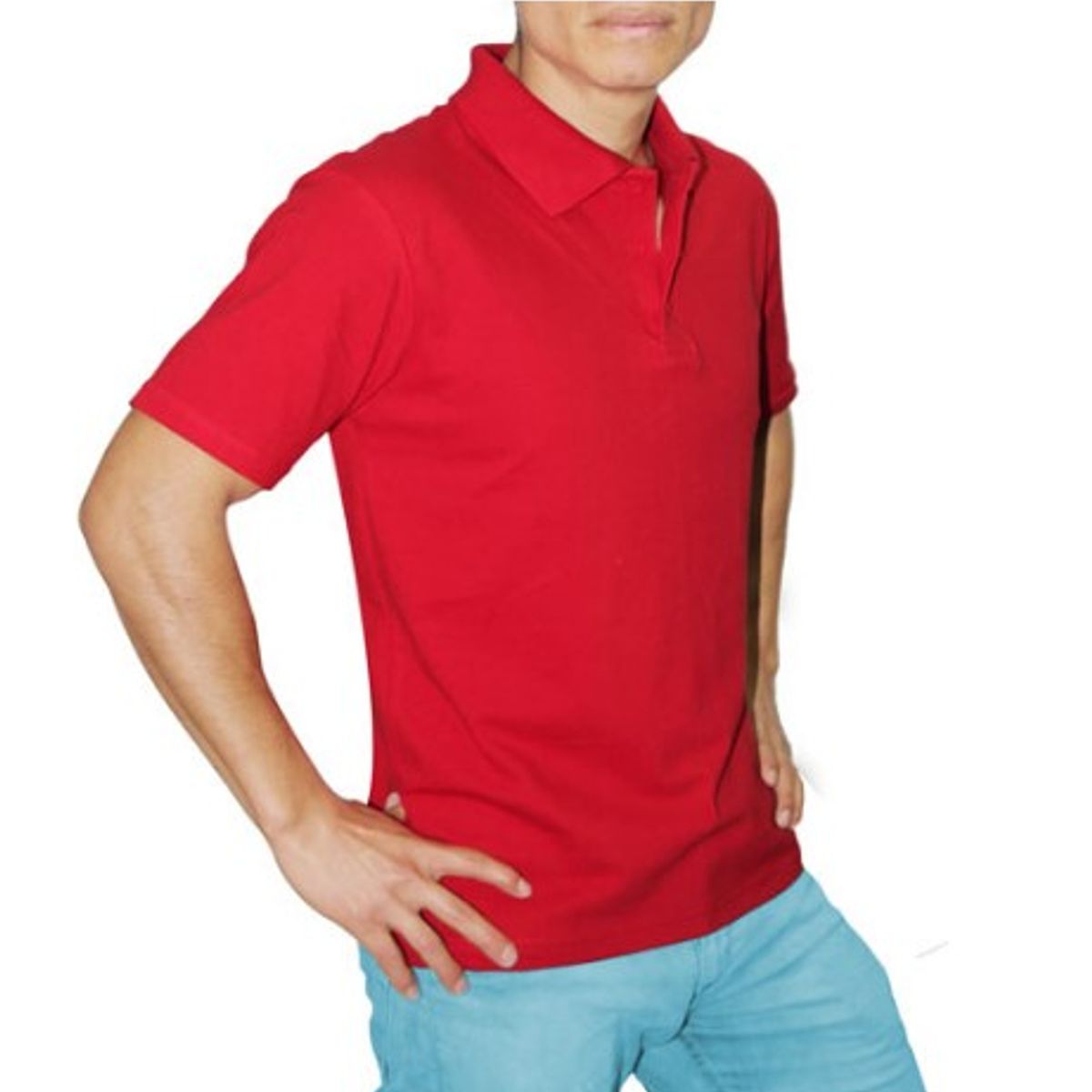 GENERICO - POLO CAMISERO MANGA CORTA ROJO