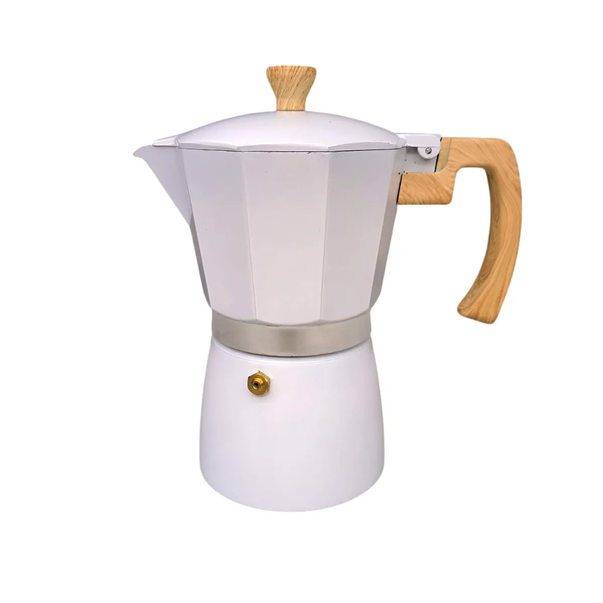 GENERICO - Cafetera italiana 6 tz Blanco 270 ml