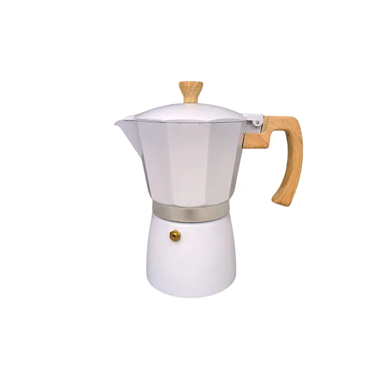 GENERICO - Cafetera italiana 6 tz Blanco 270 ml