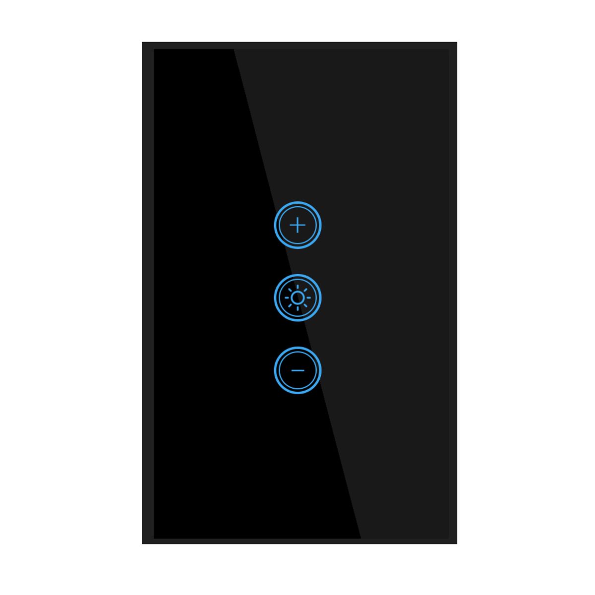 OEM - Dimmer Inteligente Wifi 1 Boton Con Neutro Negro