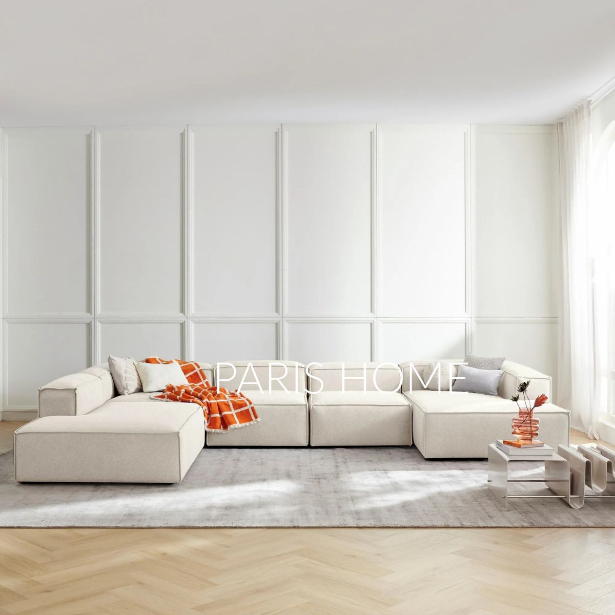 GENERICO - Seccional Izquierdo Rinconera 6 Plazas Monarch Tejido - Blanco