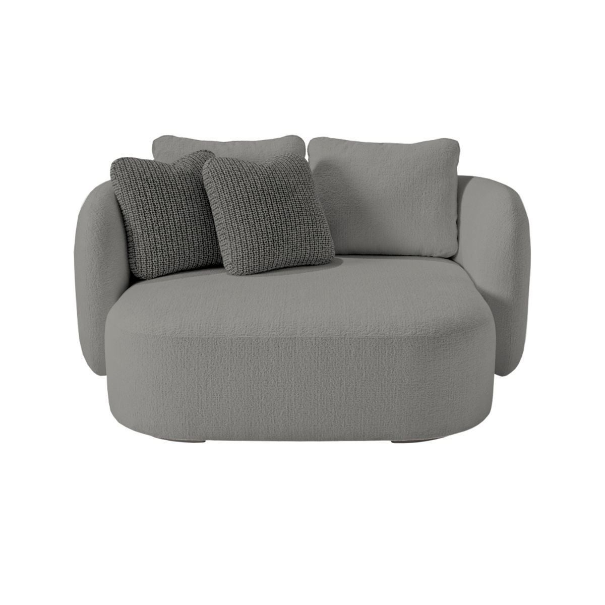 BARAKA HOME - Sofá Luxury Noria 2 Cuerpos - Gris oscuro