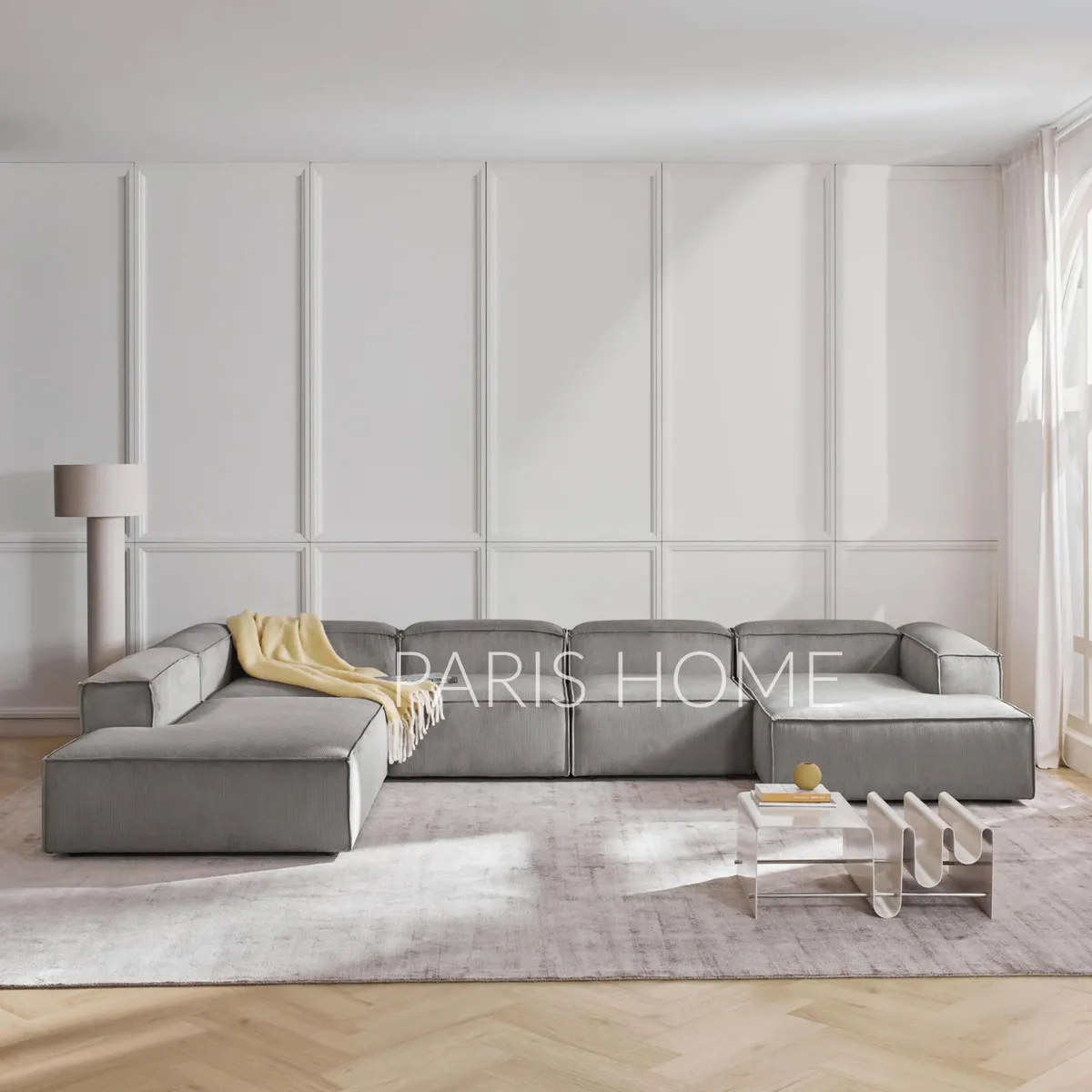 GENERICO - Seccional Izquierdo Rinconera 6 Plazas Monarch Pana - Gris