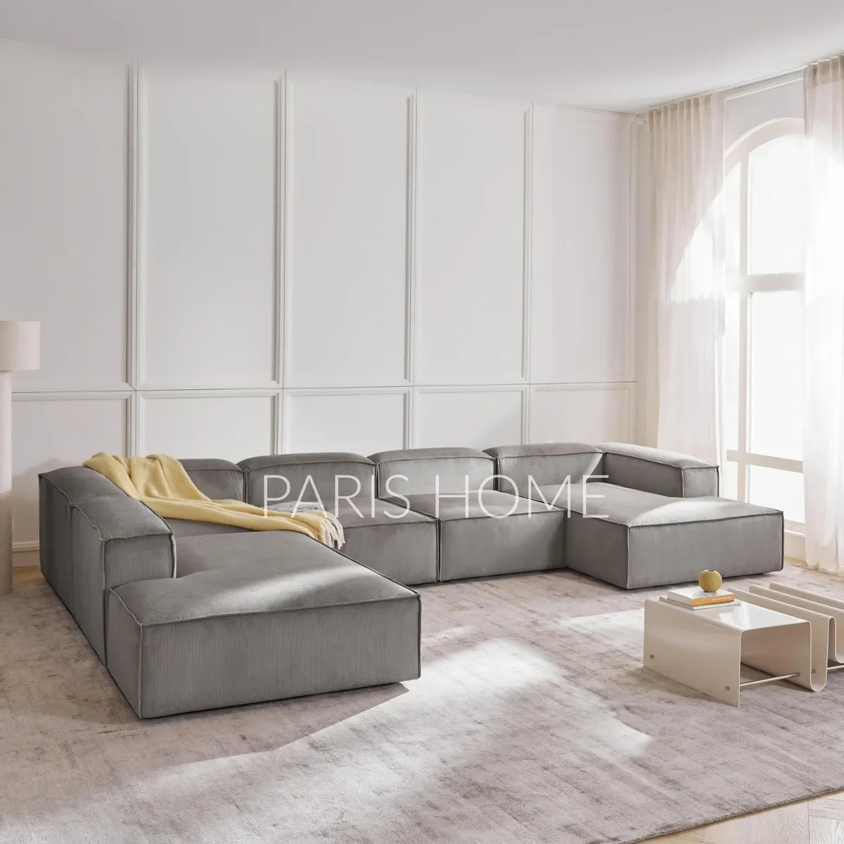 GENERICO - Seccional Izquierdo Rinconera 6 Plazas Monarch Pana - Gris