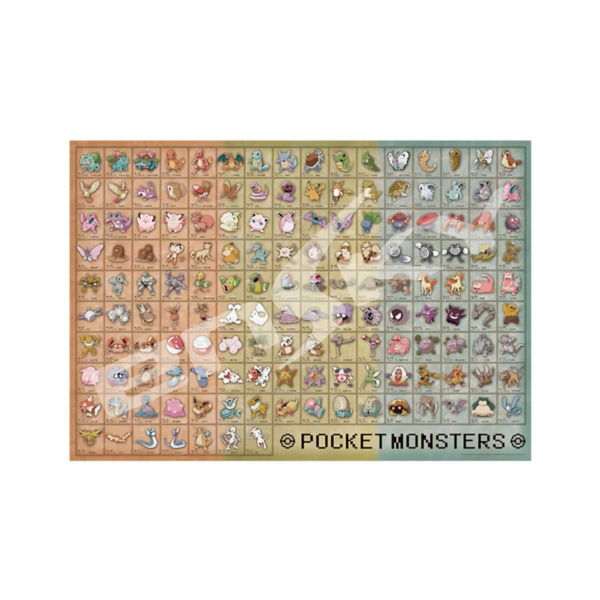 POKEMON - Pokemon Rompecabeza Pokedex 1000 Piezas Japon
