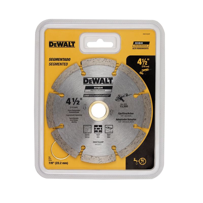 DEWALT - Disco Diamantado Segmentado 4-12 Dewalt DW47452HP