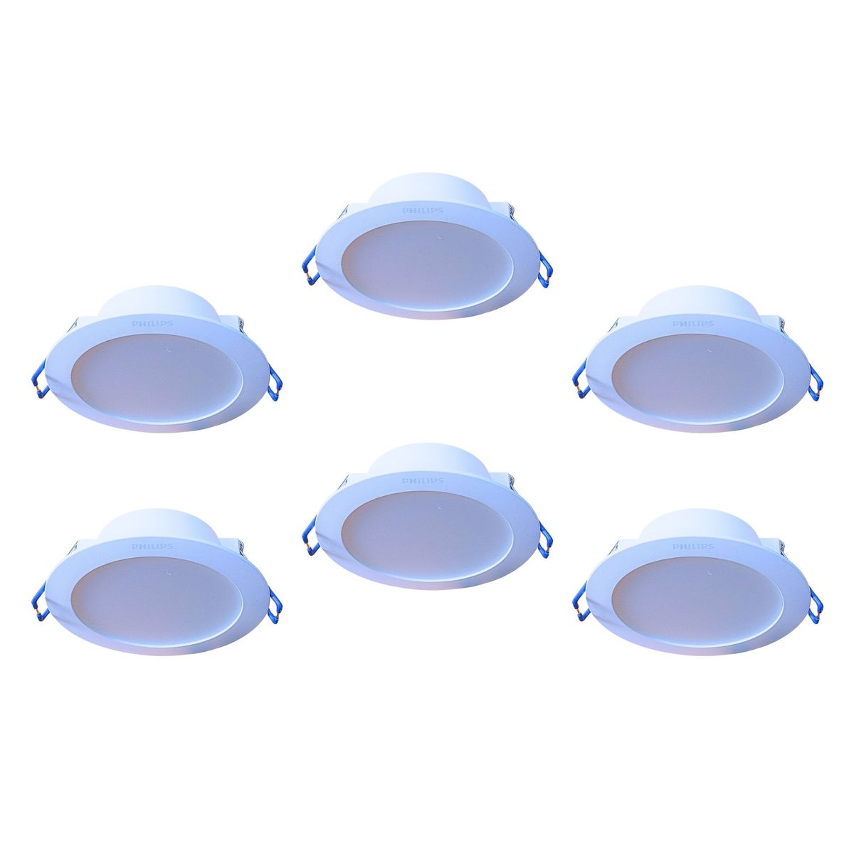 PHILIPS - PACK X6 PANEL LED SPOT PARA CAJA OCTAGONAL PHILIPS 6W LUZ CÁLIDA