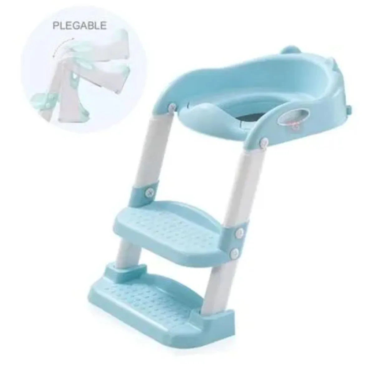 GENERICO - Asiento Inodoro Entrenamiento Escalera Plegable Azul Niño