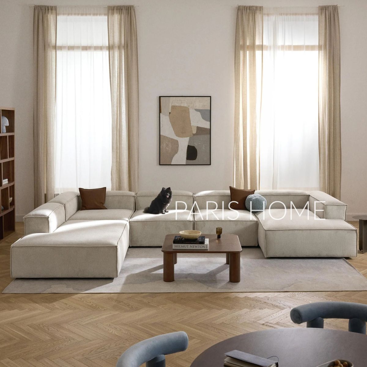 GENERICO - Seccional Izquierdo Rinconera 6 Plazas Monarch Pana - Beige Claro