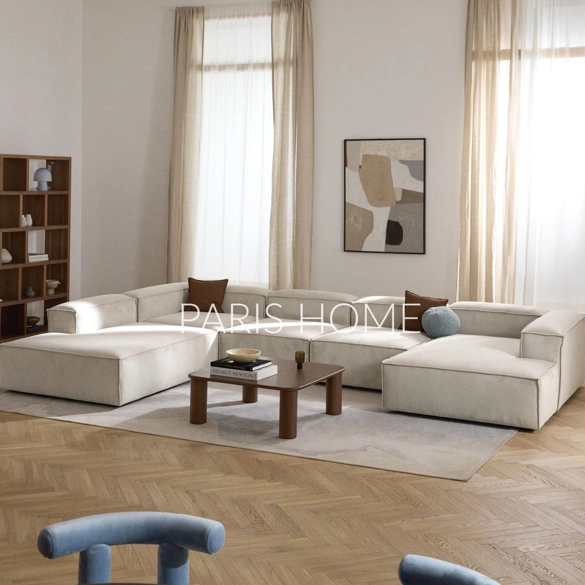 GENERICO - Seccional Izquierdo Rinconera 6 Plazas Monarch Pana - Beige Claro