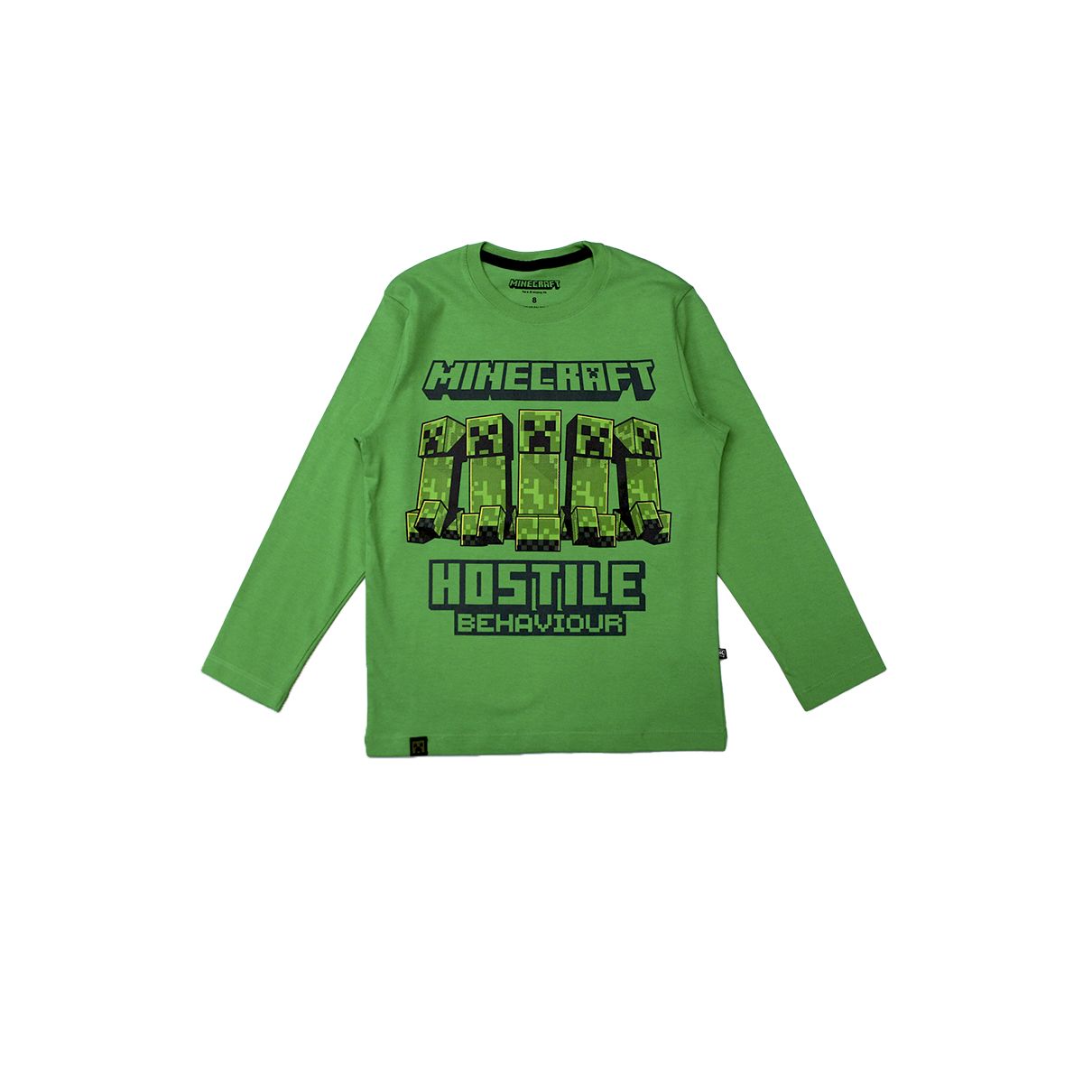 MINECRAFT - POLO BAS ML MINECRAFT NIÑO VERDE MANZANA