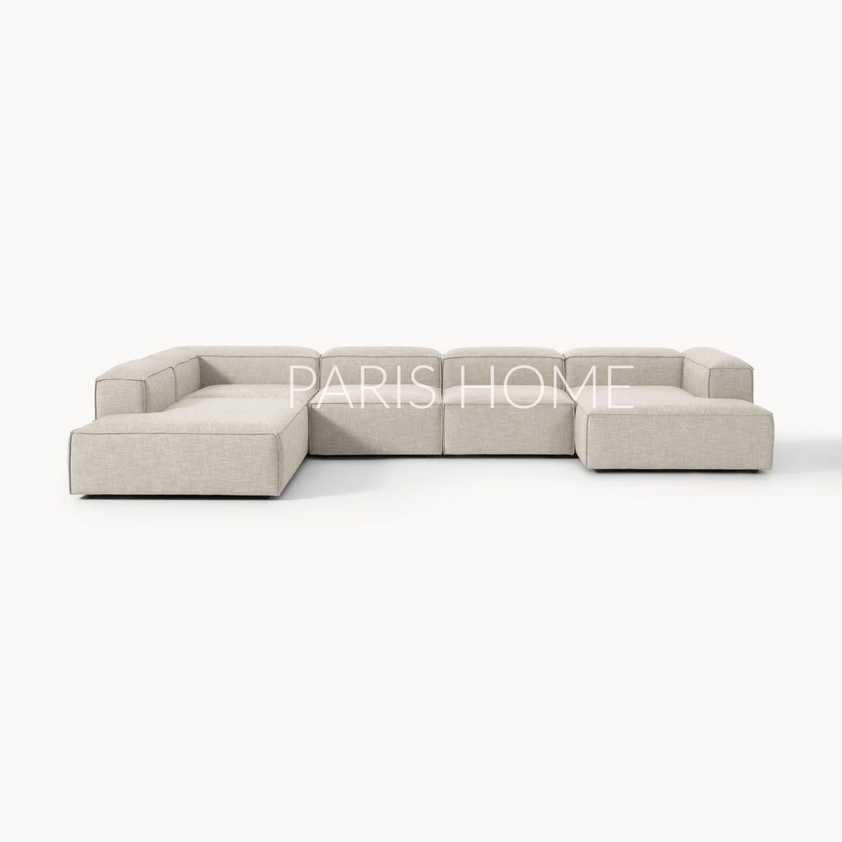 GENERICO - Seccional Izquierdo Rinconera 6 Plazas Monarch Lino  - Gris