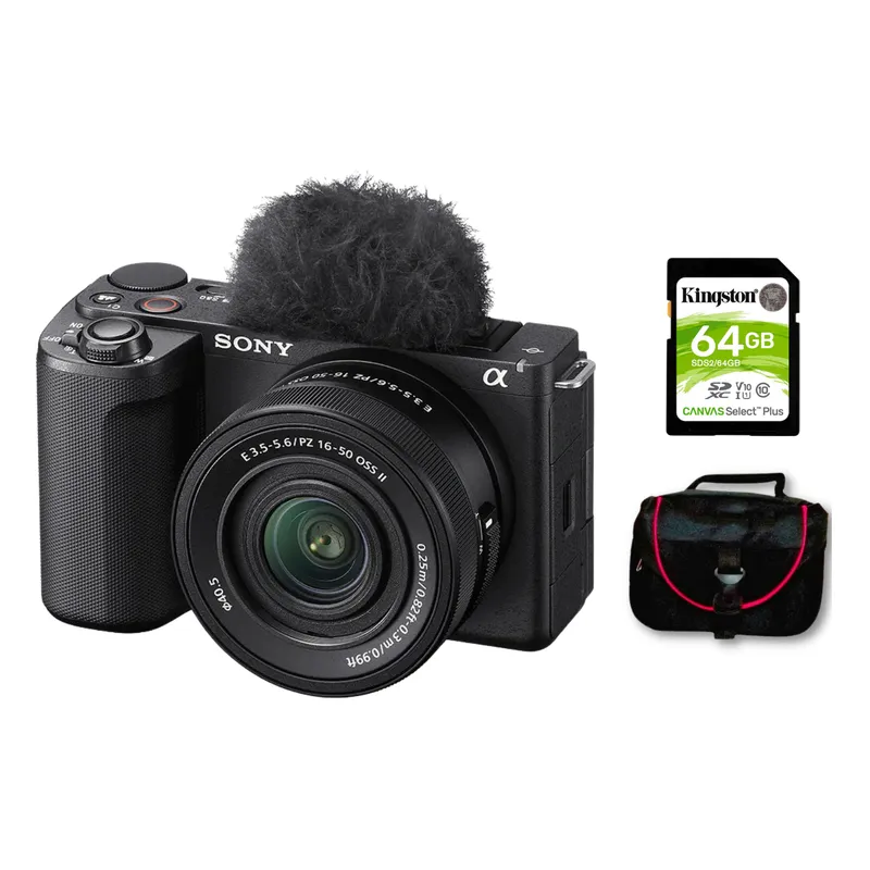 SONY - Cámara Sony ZV-E10 II Mirrorless + Lente 16-50mm II + Kit Básico
