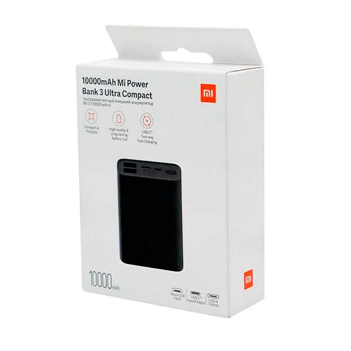 XIAOMI - Power Bank 3 Ultra Compact Xiaomi 10000mah - Negro