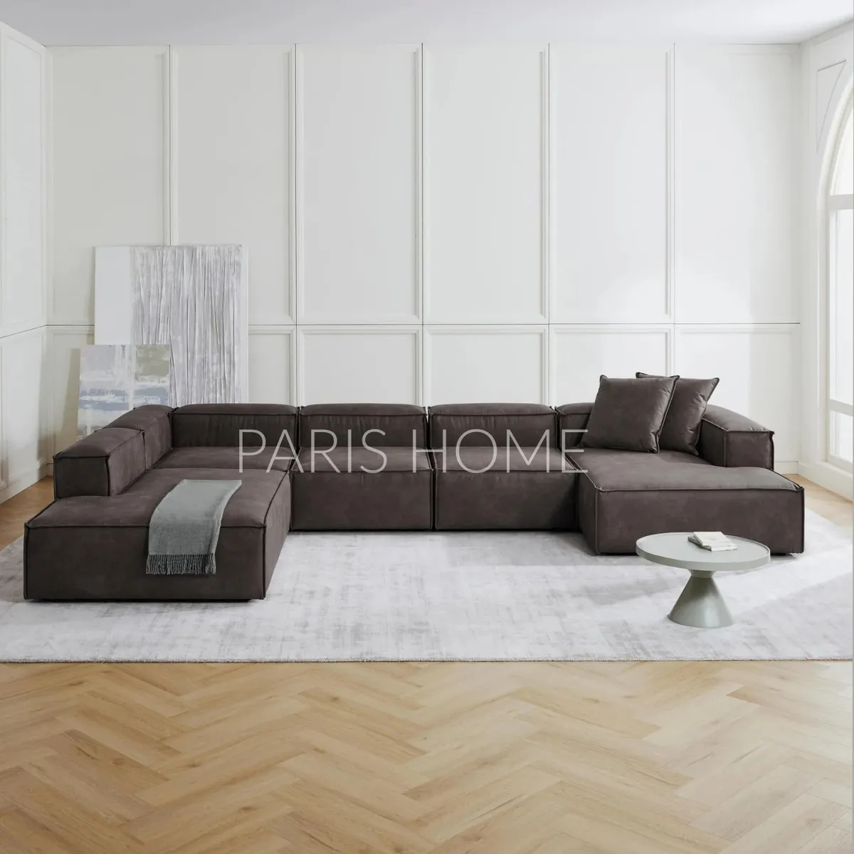 GENERICO - Seccional Izquierdo Rinconera 6 Plazas Monarch Ultracuero  - Taupe