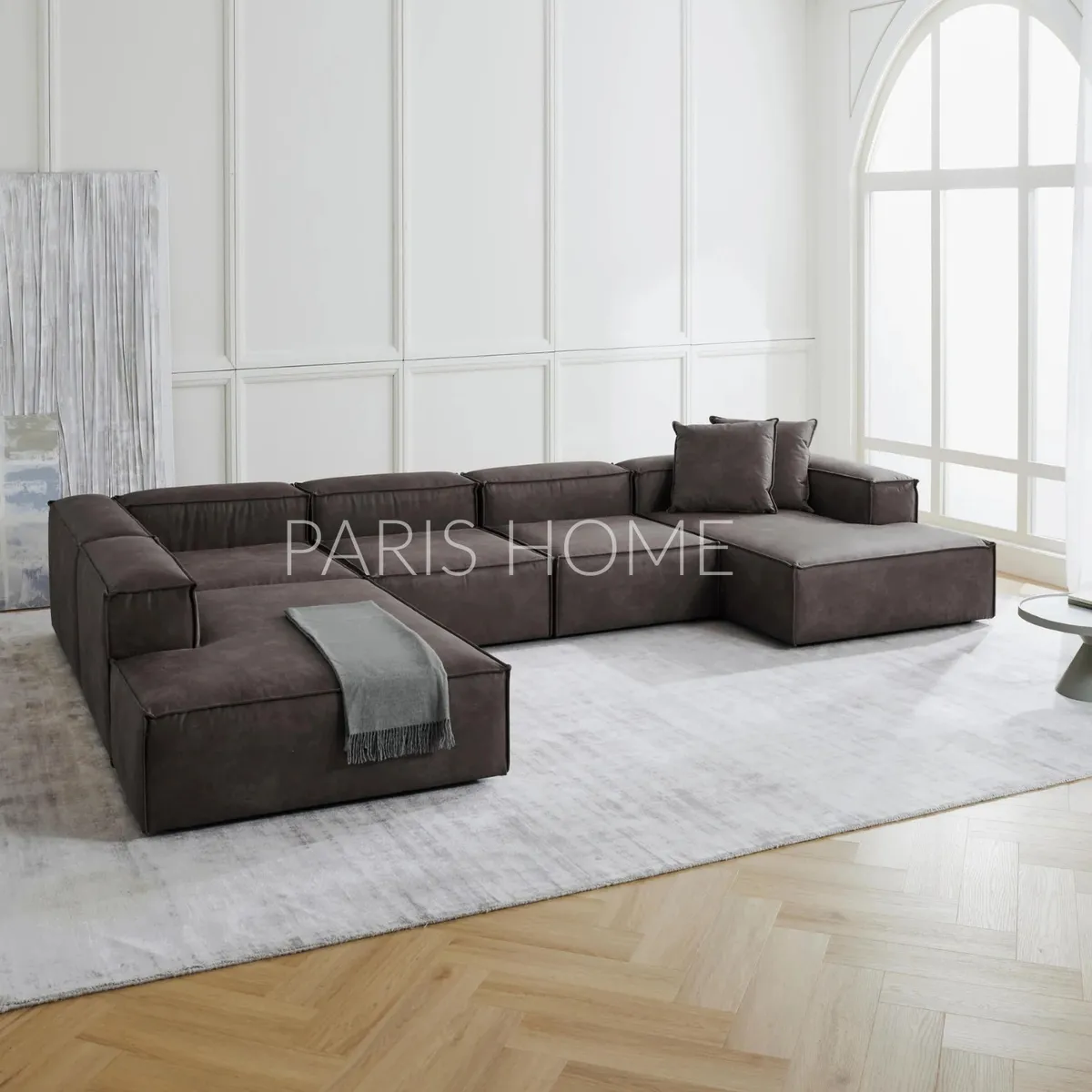 GENERICO - Seccional Izquierdo Rinconera 6 Plazas Monarch Ultracuero  - Taupe