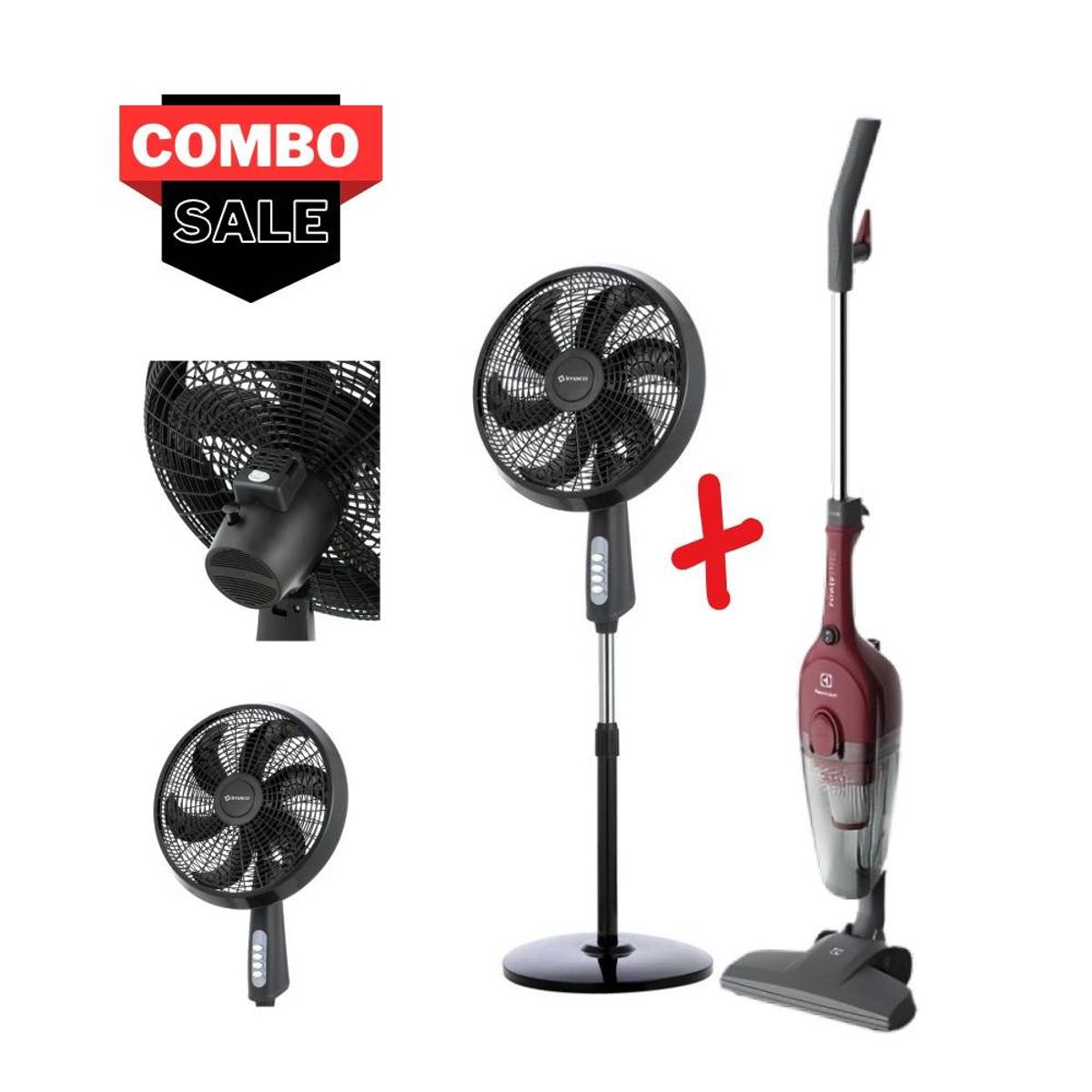 IMACO - COMBO Ventilador Pedestal FSM7518MK + Aspiradora Electrolux STK13